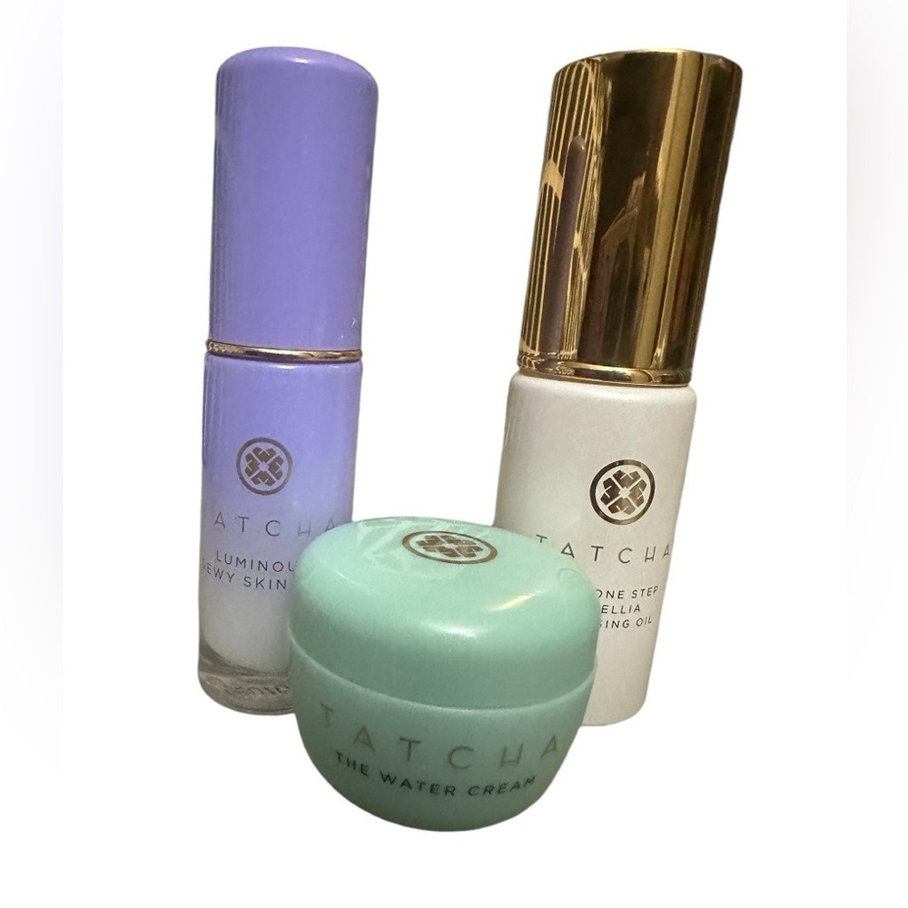 Tatcha Travel set Bundle Water Cream Camelia Cleansing Oil & Dewy Mist - Picture 2 of 11